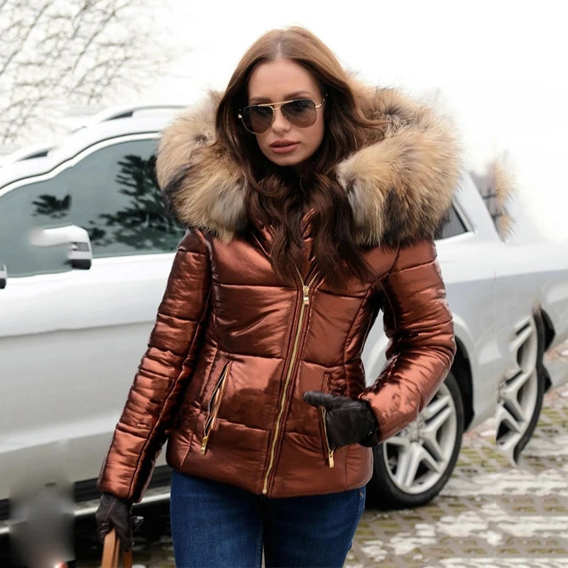 GR - Paris - Stylish jacket with faux fur lining, hood and collar