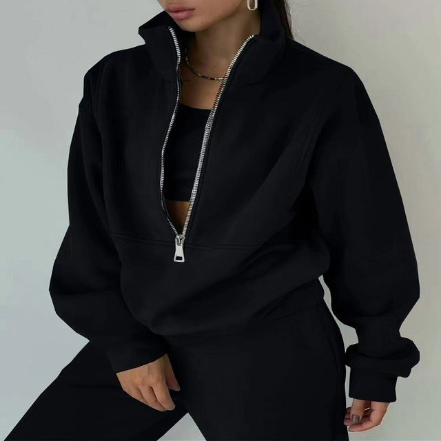 GR | 3-piece sporty set - trendy women's sweatshirt jacket with jogging pants