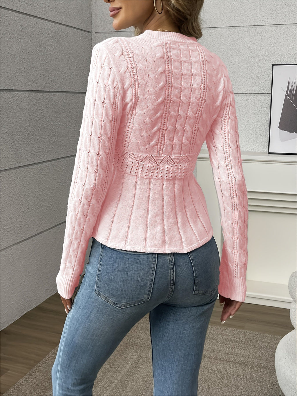 GR | Gestrickter Damenpullover - Luxus Strickmuster mit bequemem Schnitt