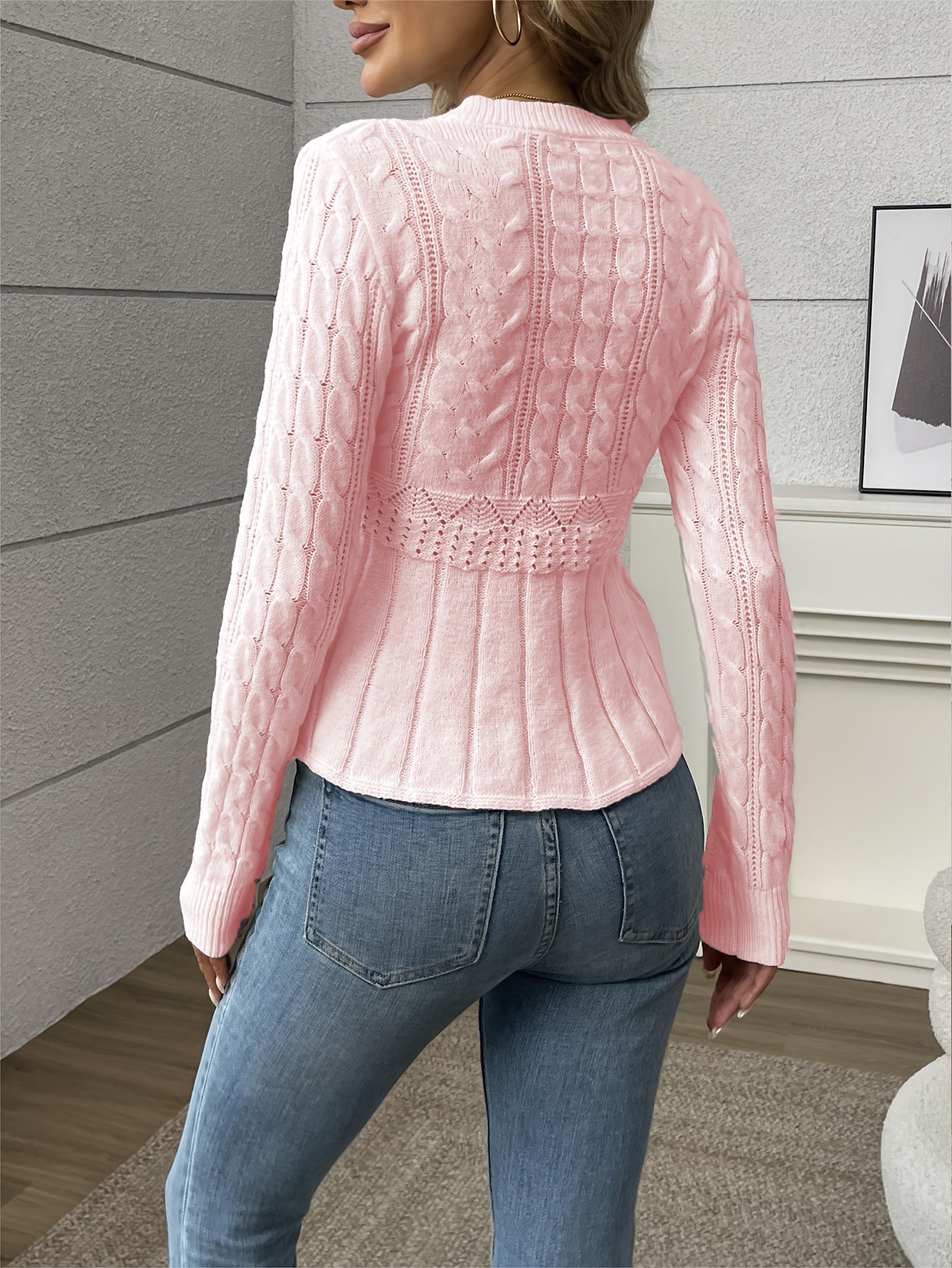 GR | Gestrickter Damenpullover - Luxus Strickmuster mit bequemem Schnitt