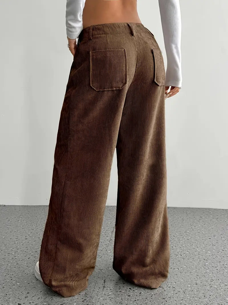 GR | Cordhose Mit Weitem Bein Für Frauen