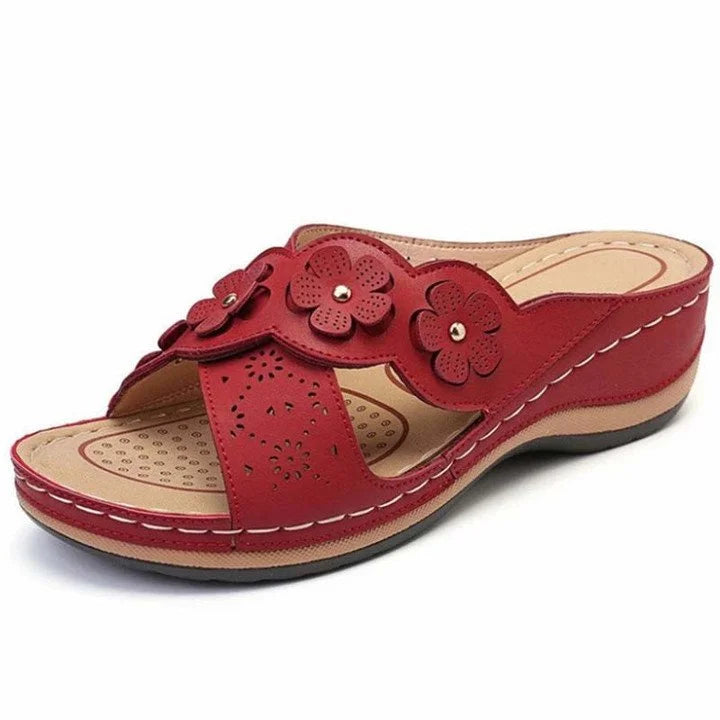 GR | Orthopedic Women's Sandal with Floral Pattern