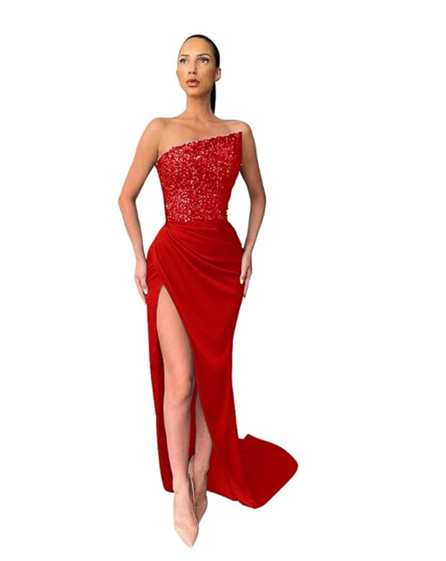 GR | Elegantes mittellanges Abendkleid