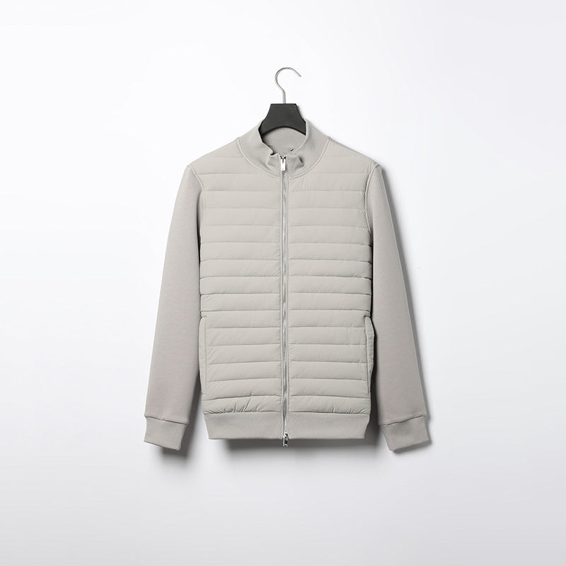 GR | Lightweight stand-up collar cardigan, lined casual jacket with zipper, for spring & autumn