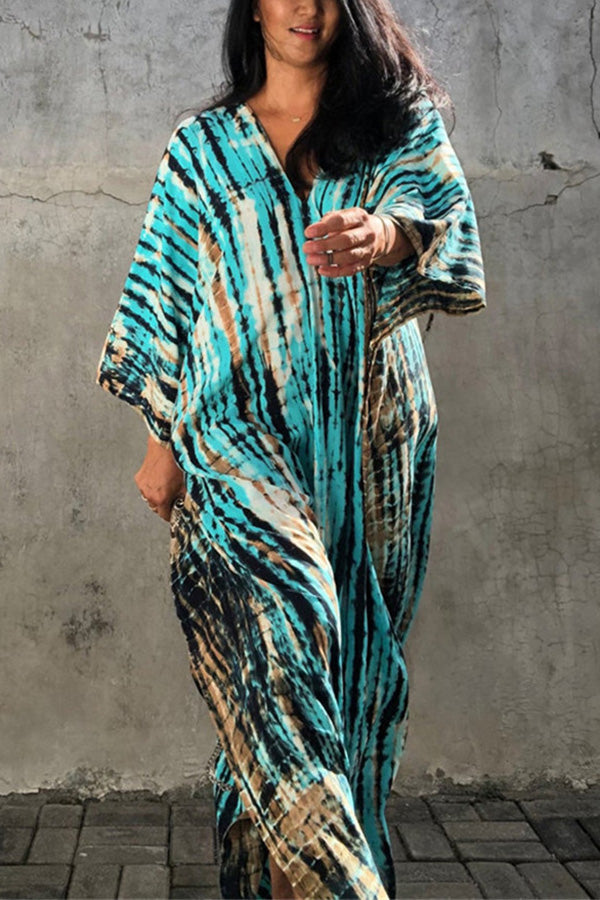 GR Freely – Lockeres Überwurfkleid im Batik-Boho-Stil