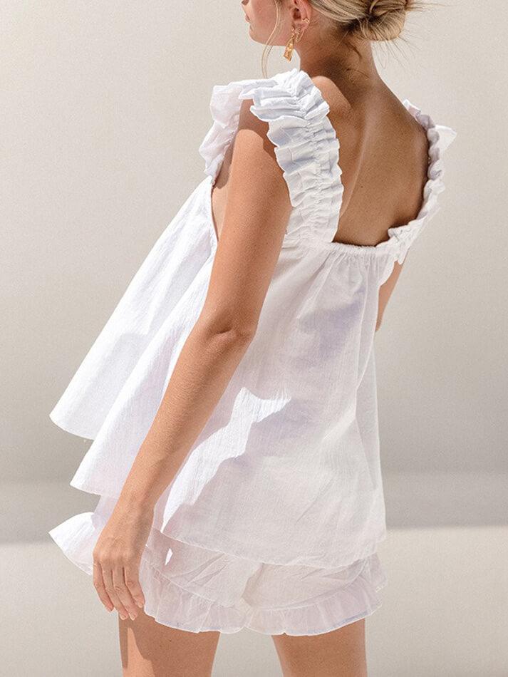 GR | Cotton Ruffle Cami Shorts Set