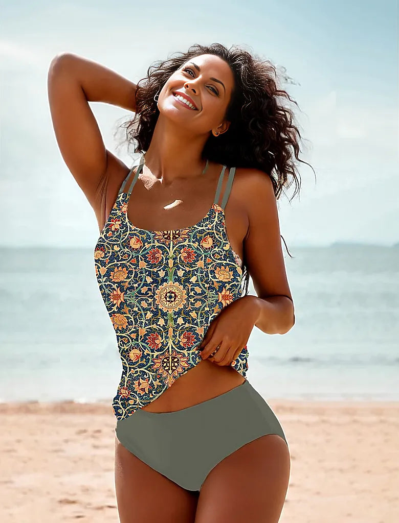 GR | Glamorous sleeveless swimwear with print
