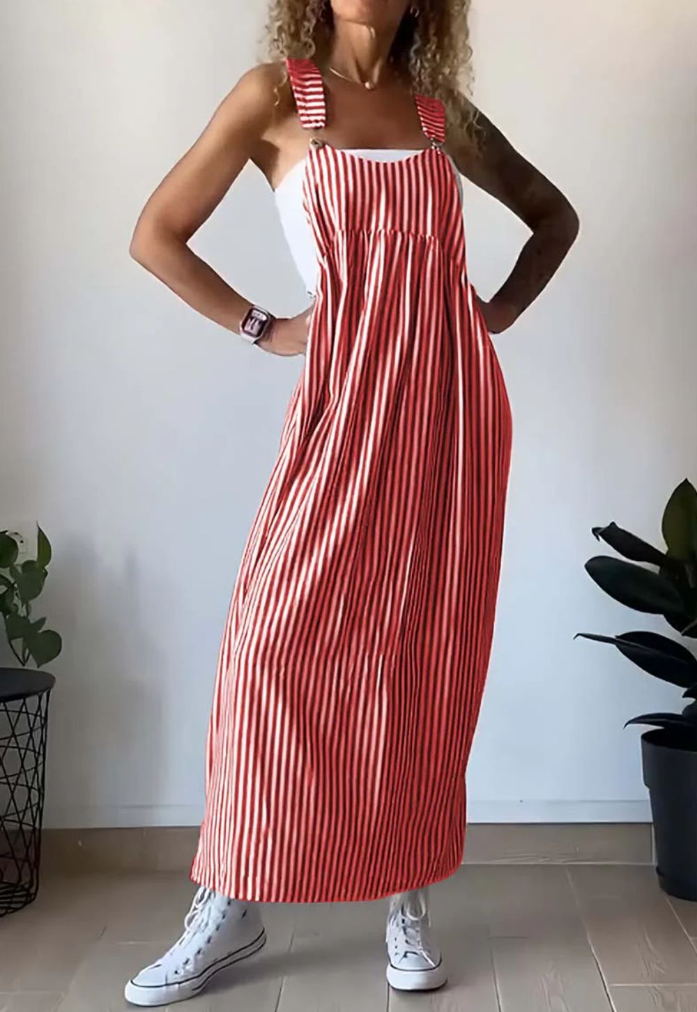 Alice™ | Casual Striped Overall Dress