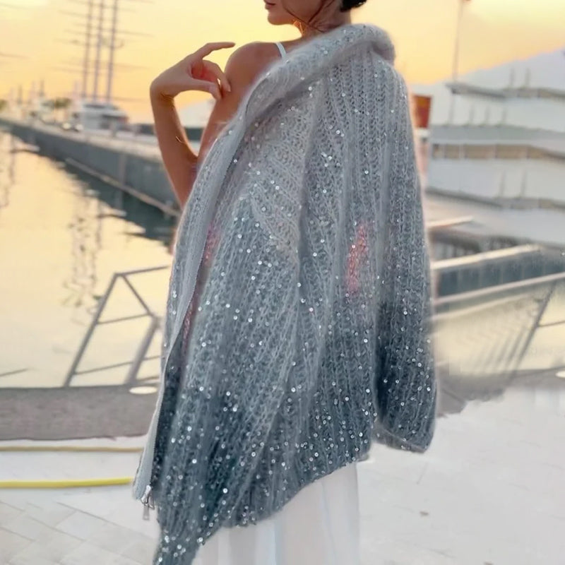 GR | Cardigan with glitter sequins