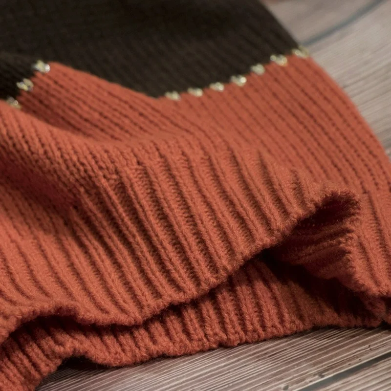 GR | Damen Gestreifter Langarmpullover