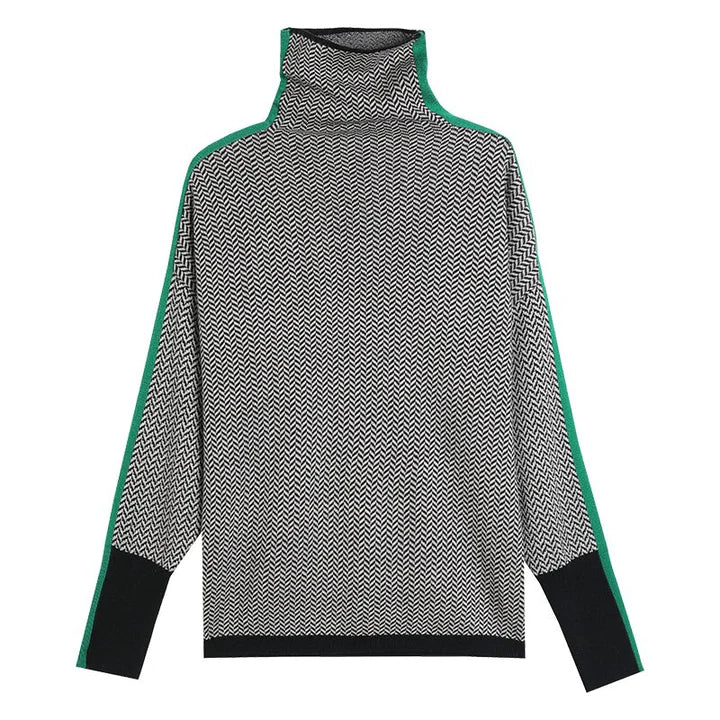 GR Geometric knitted roll neck sweater
