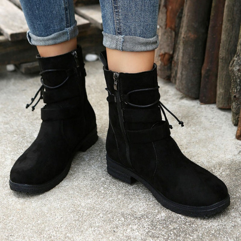 GR | Casual women's boots with buckle