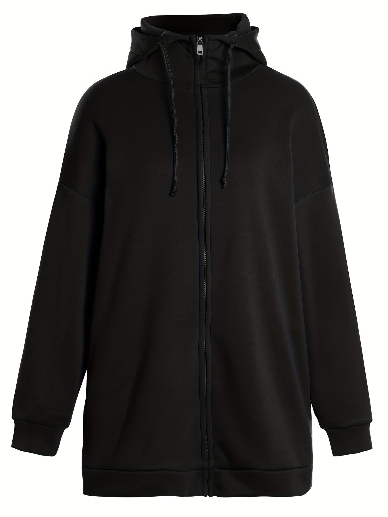 GR | Comfort - Extrem bequemer langer Zip-Up-Plüsch-Hoodie mit Kapuze für Damen