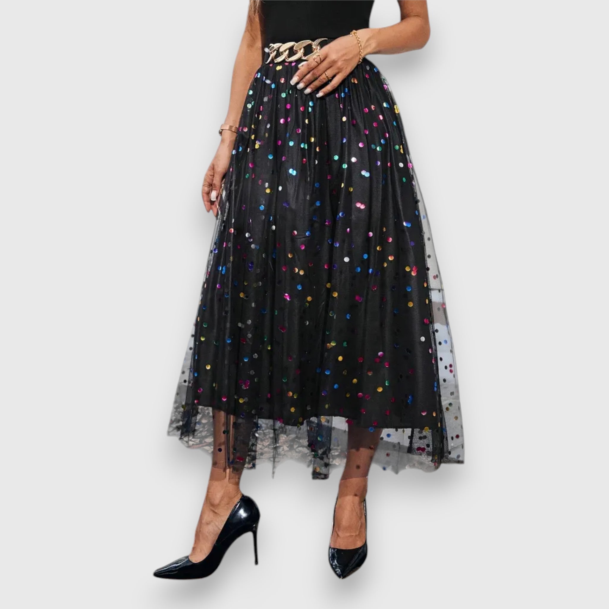 GR | Colorful Polka Dot Skirt