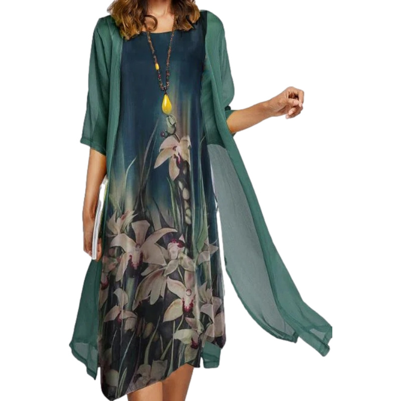 GR | Stilvolles Anzugskleid Mit Blumenmuster