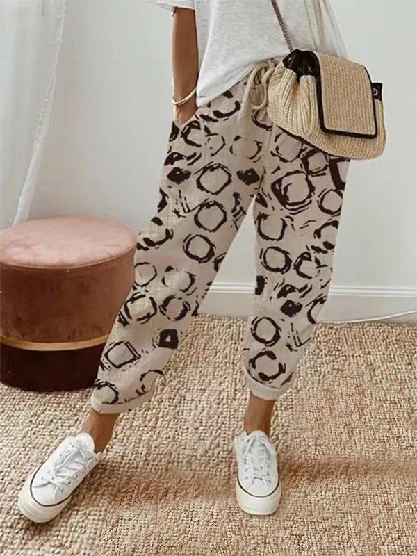 GR | Lässige Baumwoll Leinen Hose Für Damen