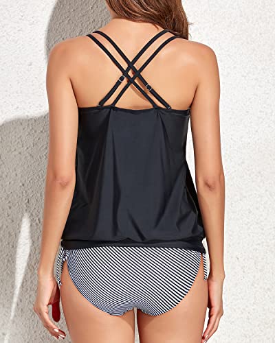 GR | Athletic Two-Piece Tankini Swimsuits for Women Tummy Control Swimsuits