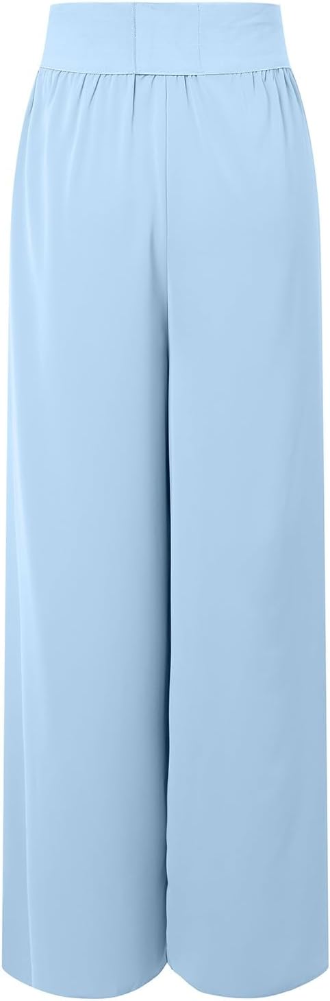 Women's airy culottes with side slits, size