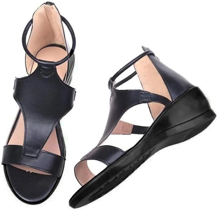 GR | Women's sandal with raised heel and ankle strap