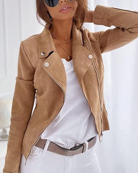 GR Suede Jacket | Elegant suede-look jacket for women