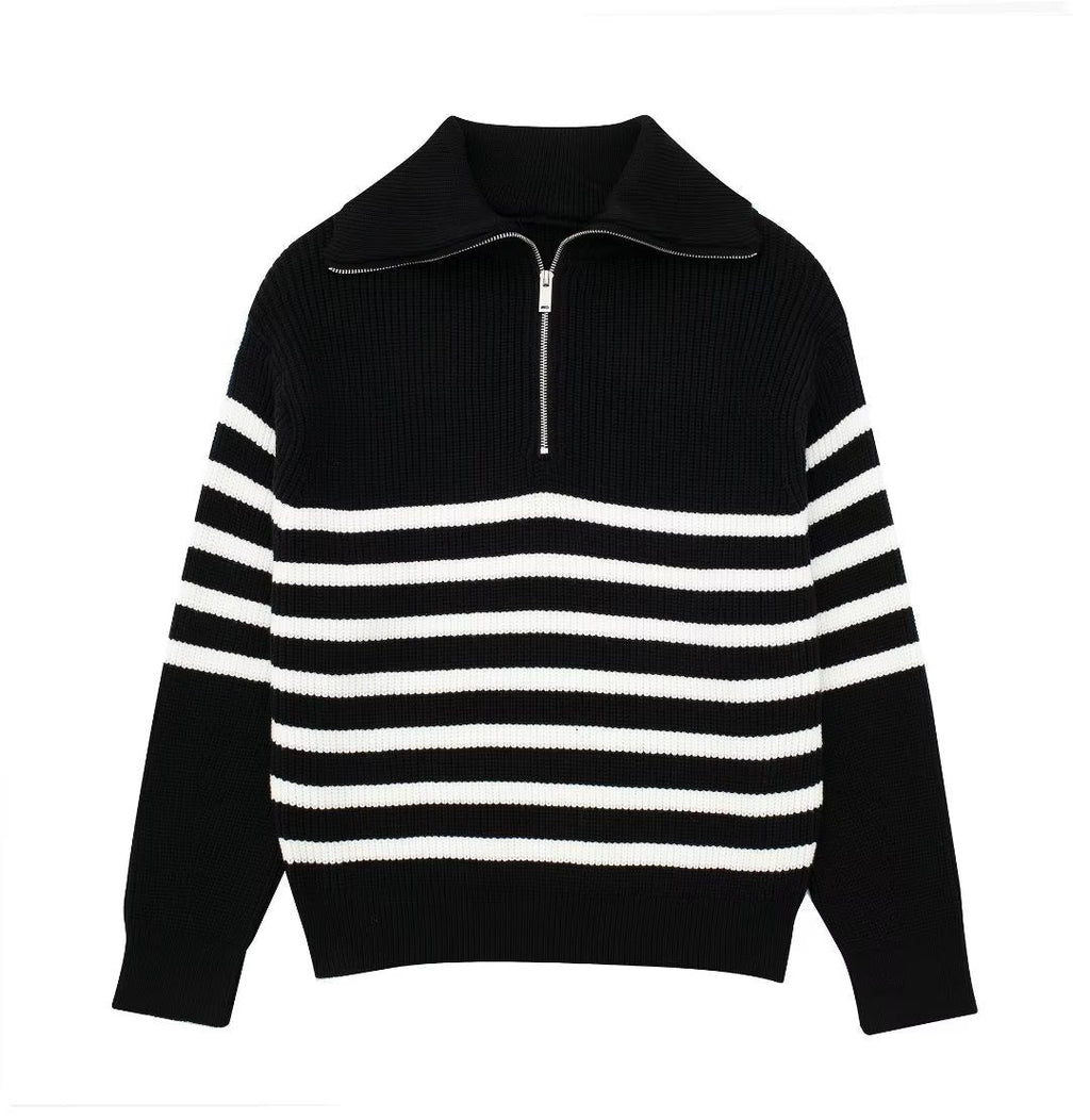 GR | All Match Wool Sweater with Open Collar
