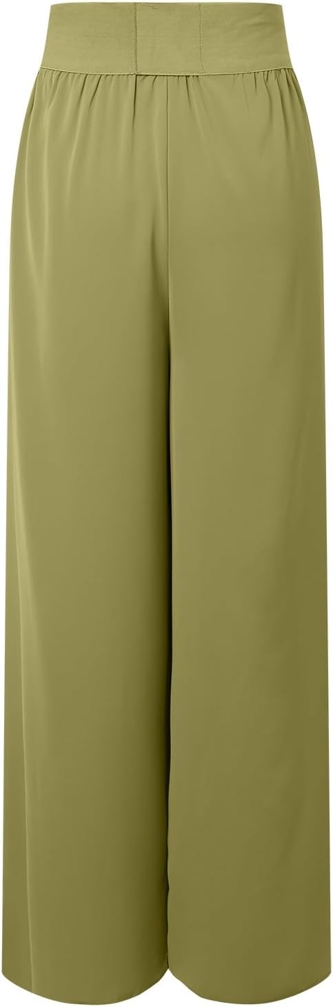 Women's airy culottes with side slits, size