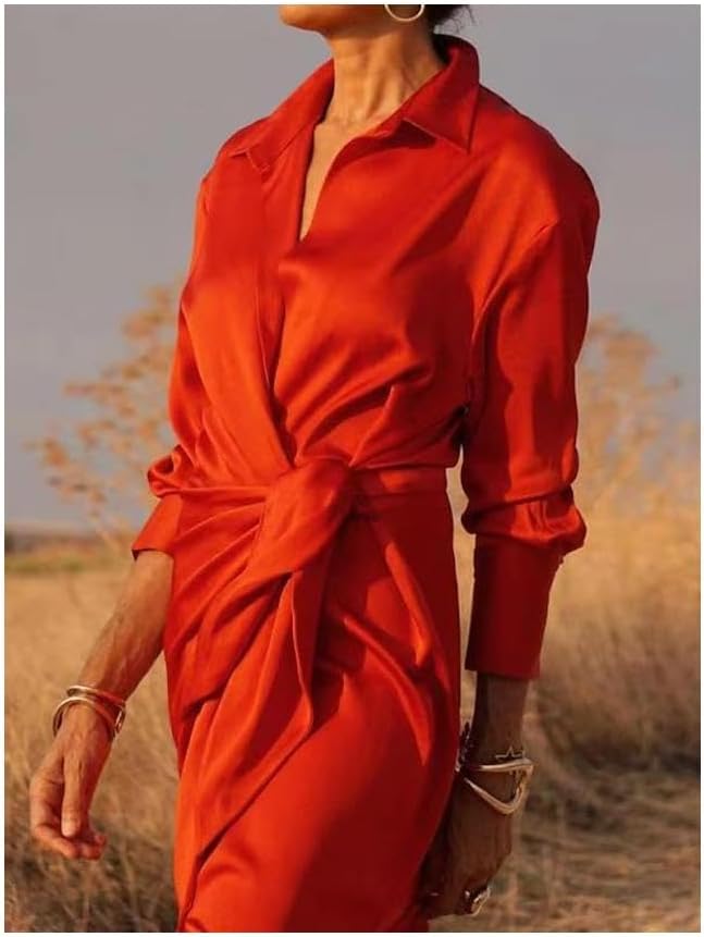 GR | Lefèvre Modisches Seidenkleid