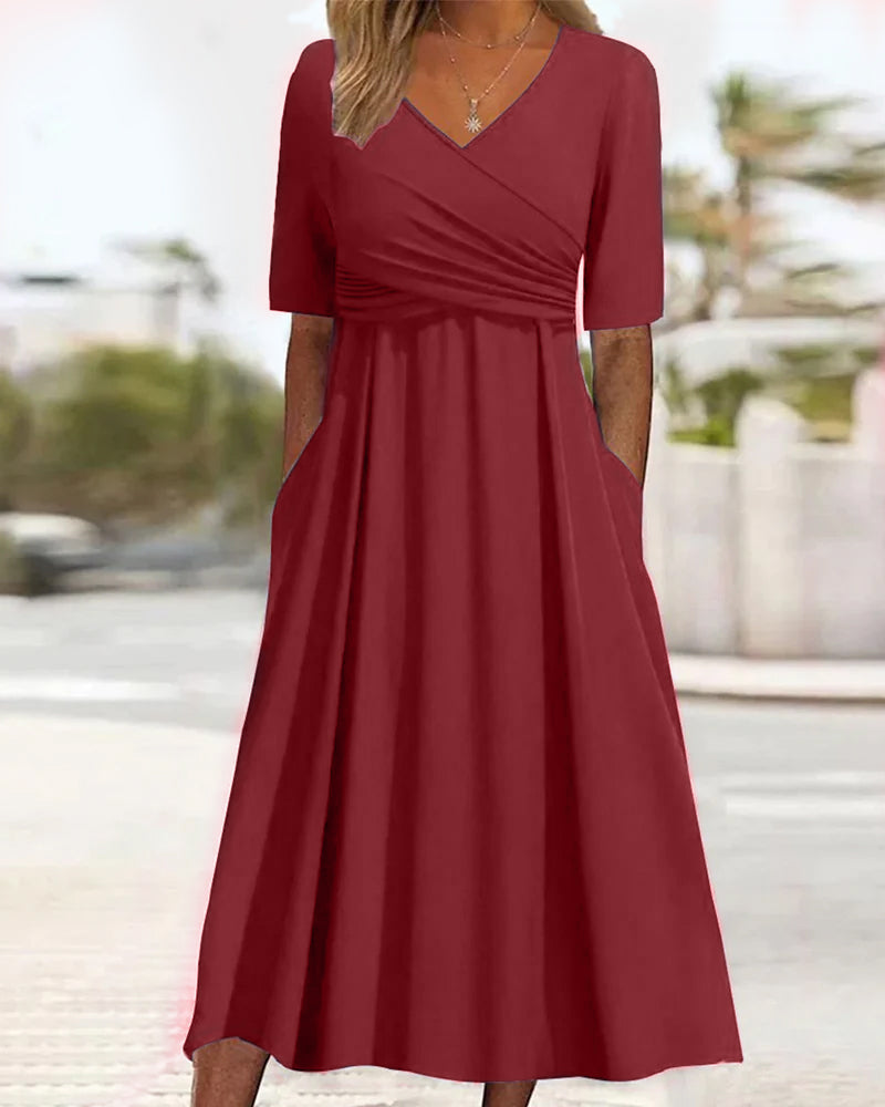 GR | Crossover Midikleid für Damen