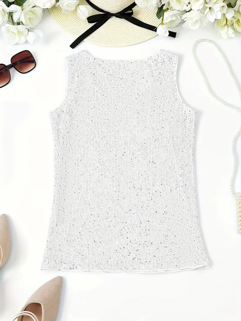 GR | Elegant sleeveless top with sequins