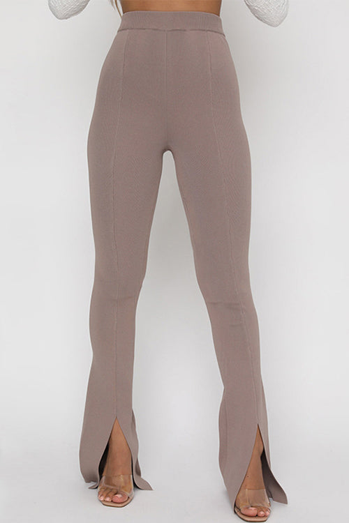 GR | Rosiedress Hohe Taille Schlitz Schlaghosen Skinny Pants