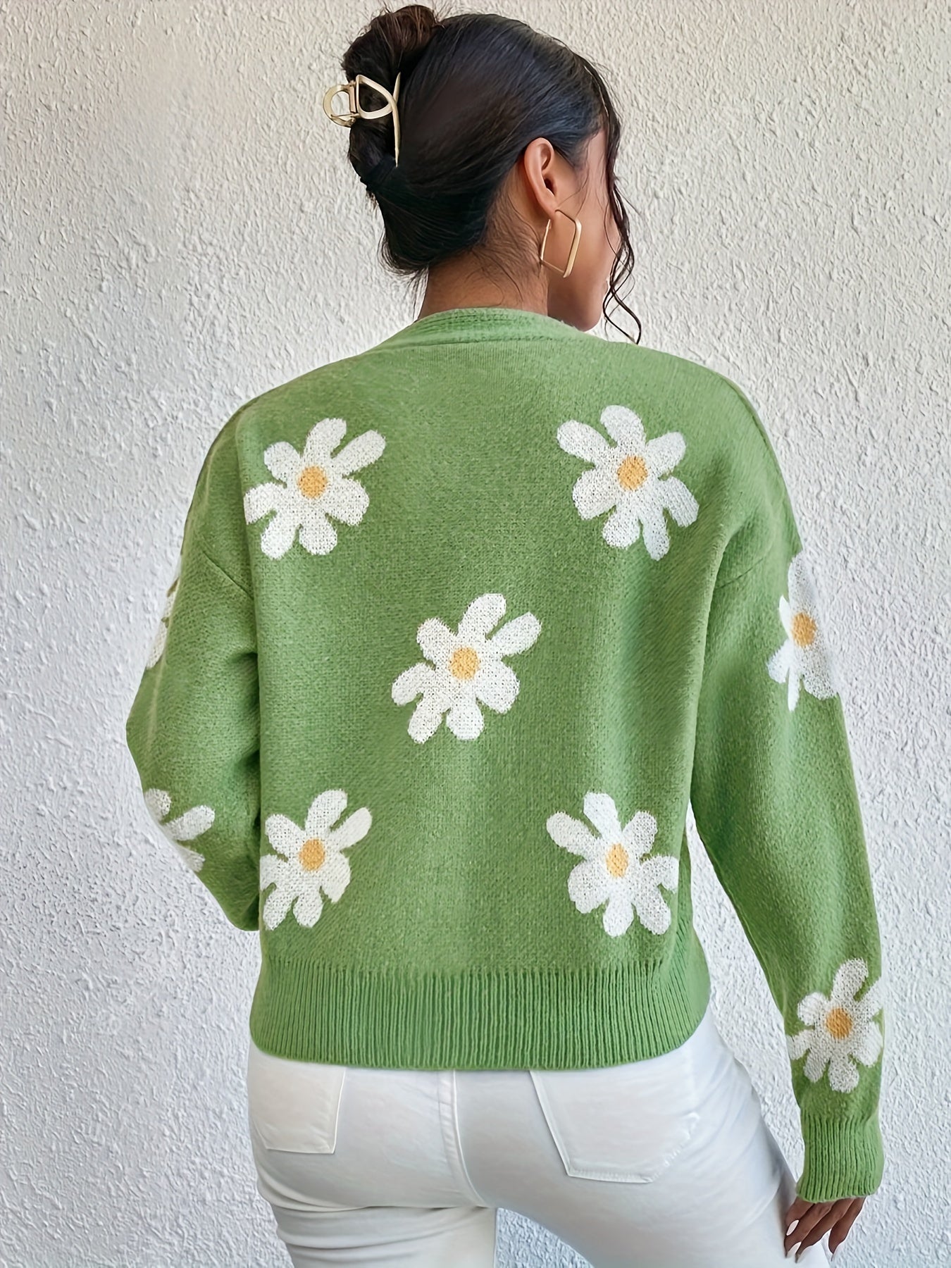 GR | mit Blumenmuster und langen Ärmeln Für Frauen