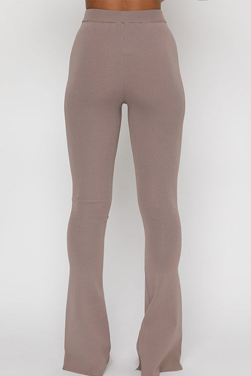 GR | Rosiedress Hohe Taille Schlitz Schlaghosen Skinny Pants