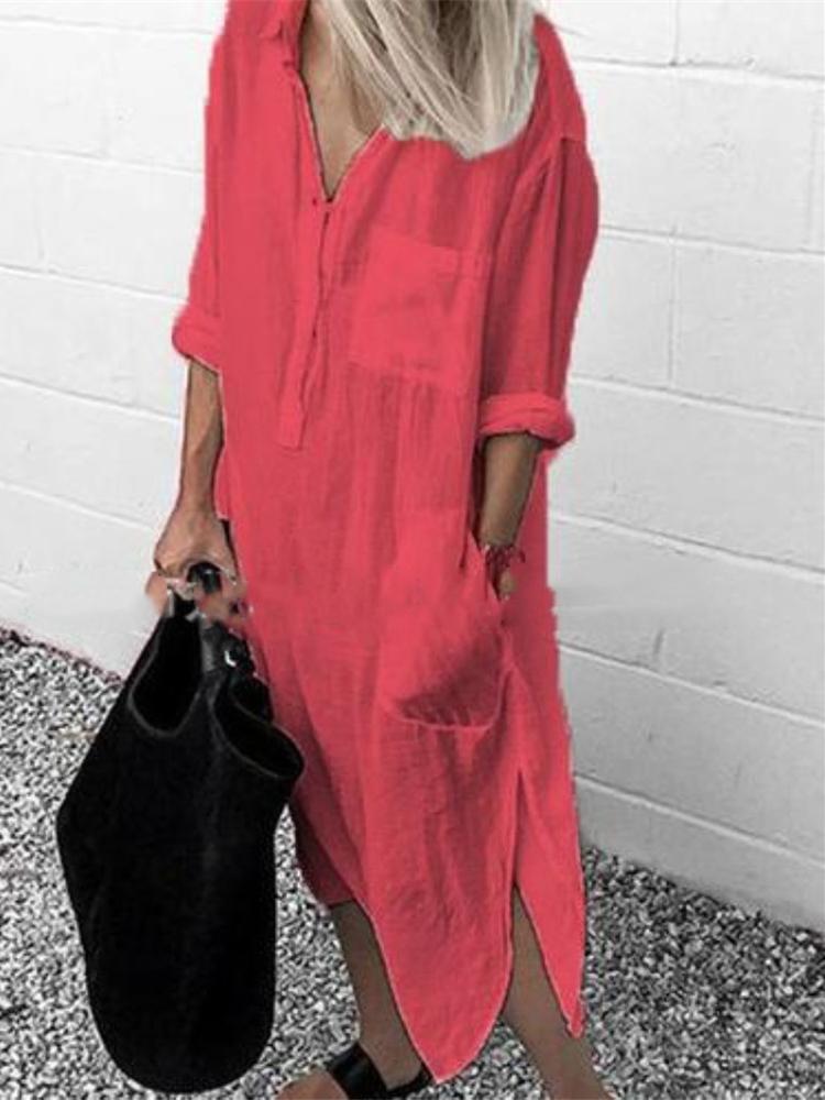 GR | Linen dress with pockets