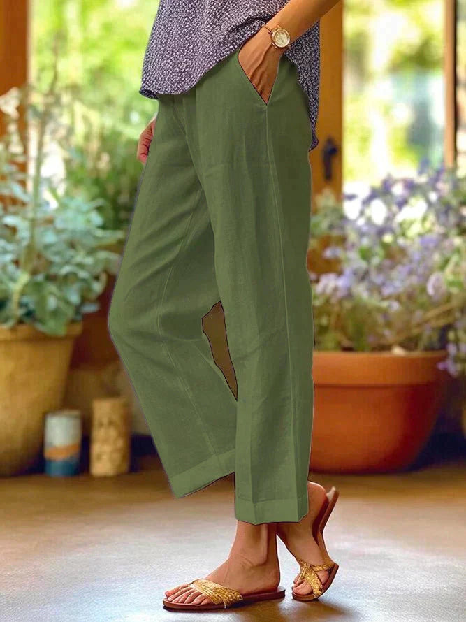 GR | Damen Leinen Sommerhose
