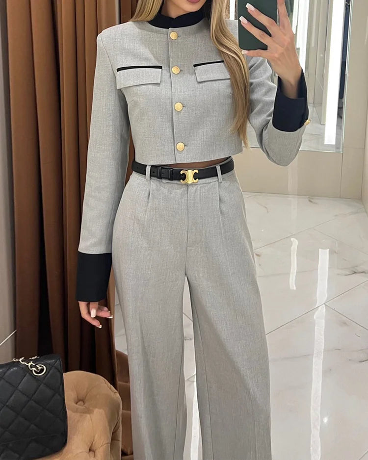 Leonie™ - Elegant casual top and trousers
