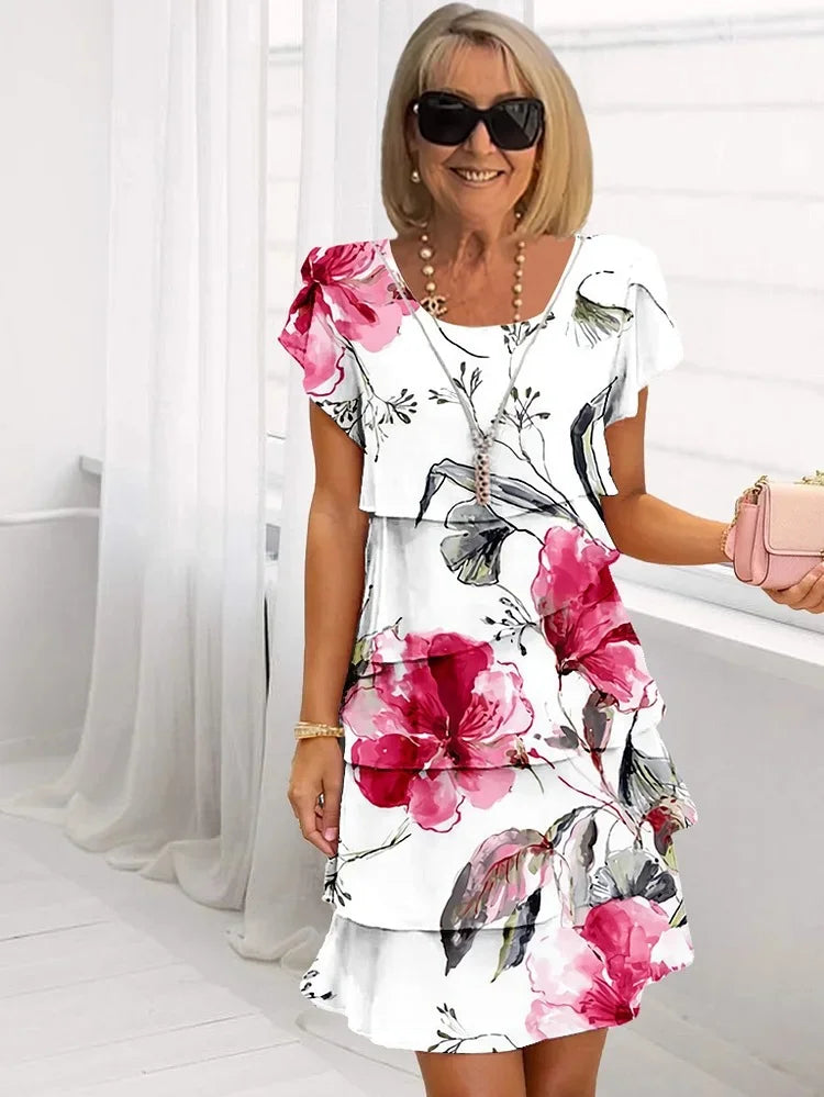 GR | Spring dress with ruffle layer 