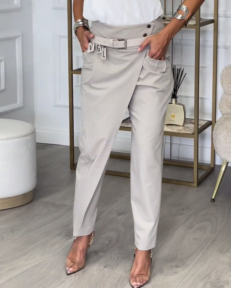 GR | Patchwork Trousers with Belt