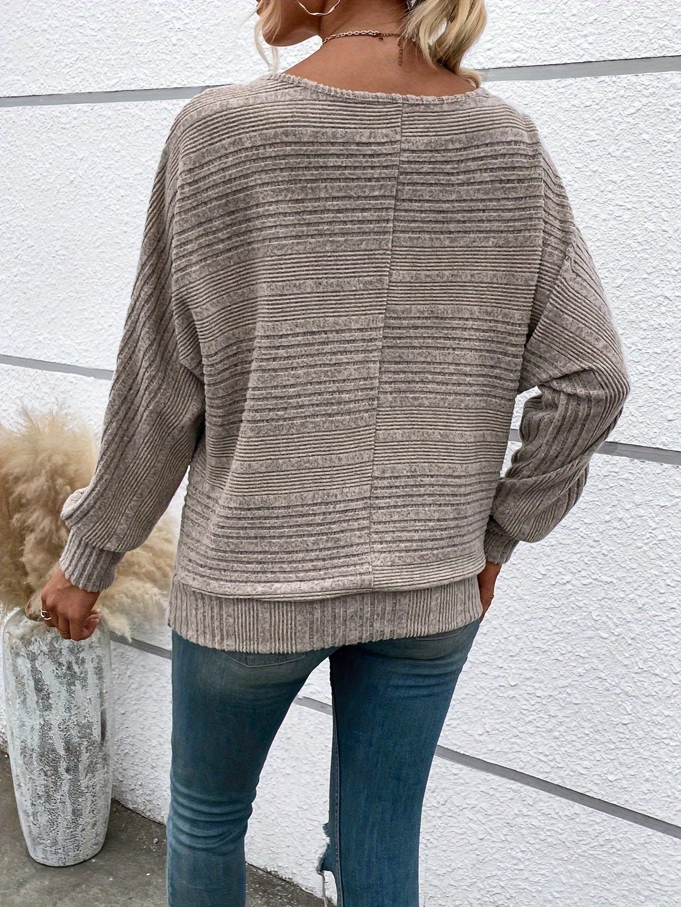 GR | Pullover für Damen mit lockeren Fledermausärmeln