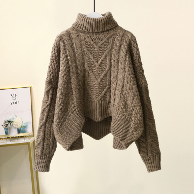 GR | Elegant set consisting of a roll-neck sweater and relaxed trousers