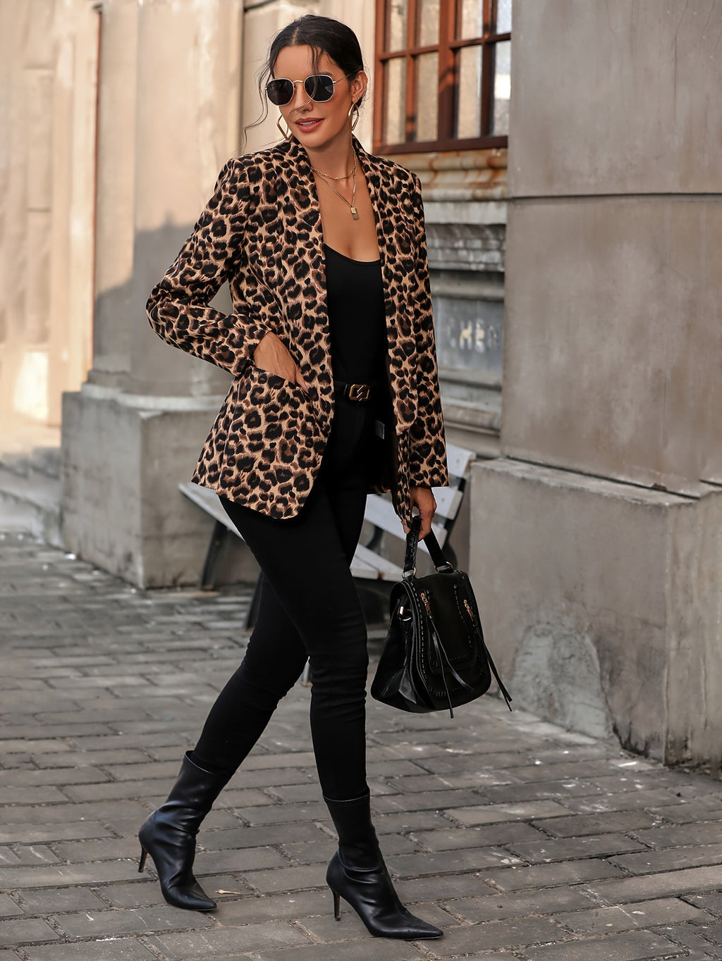 GR | Elegant business long blazer with