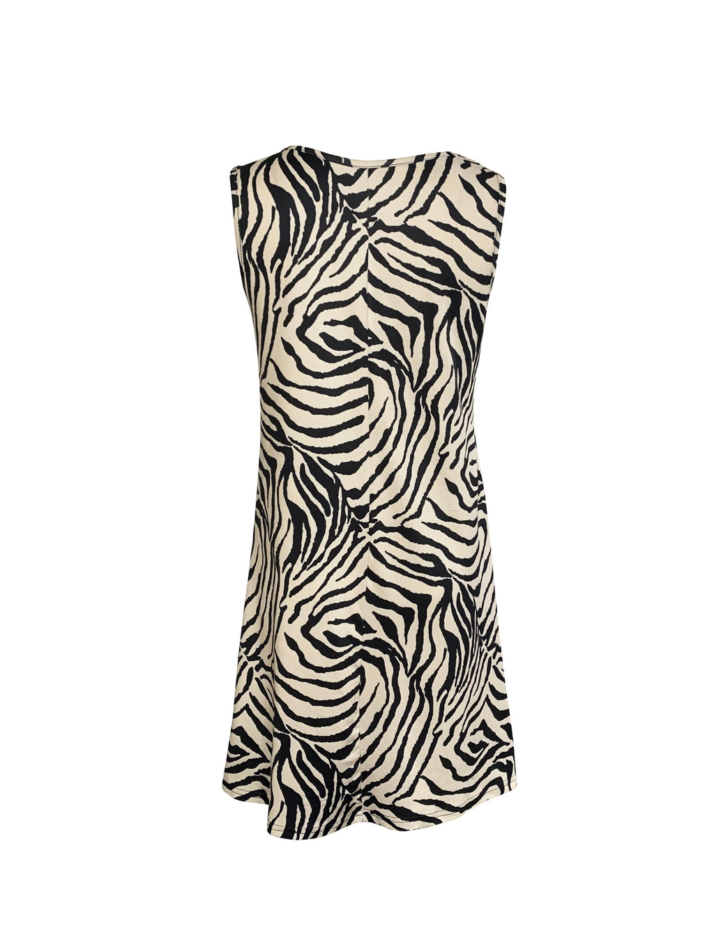 GR | Sleeveless Zebra Dress, A-Line Summer Skirt