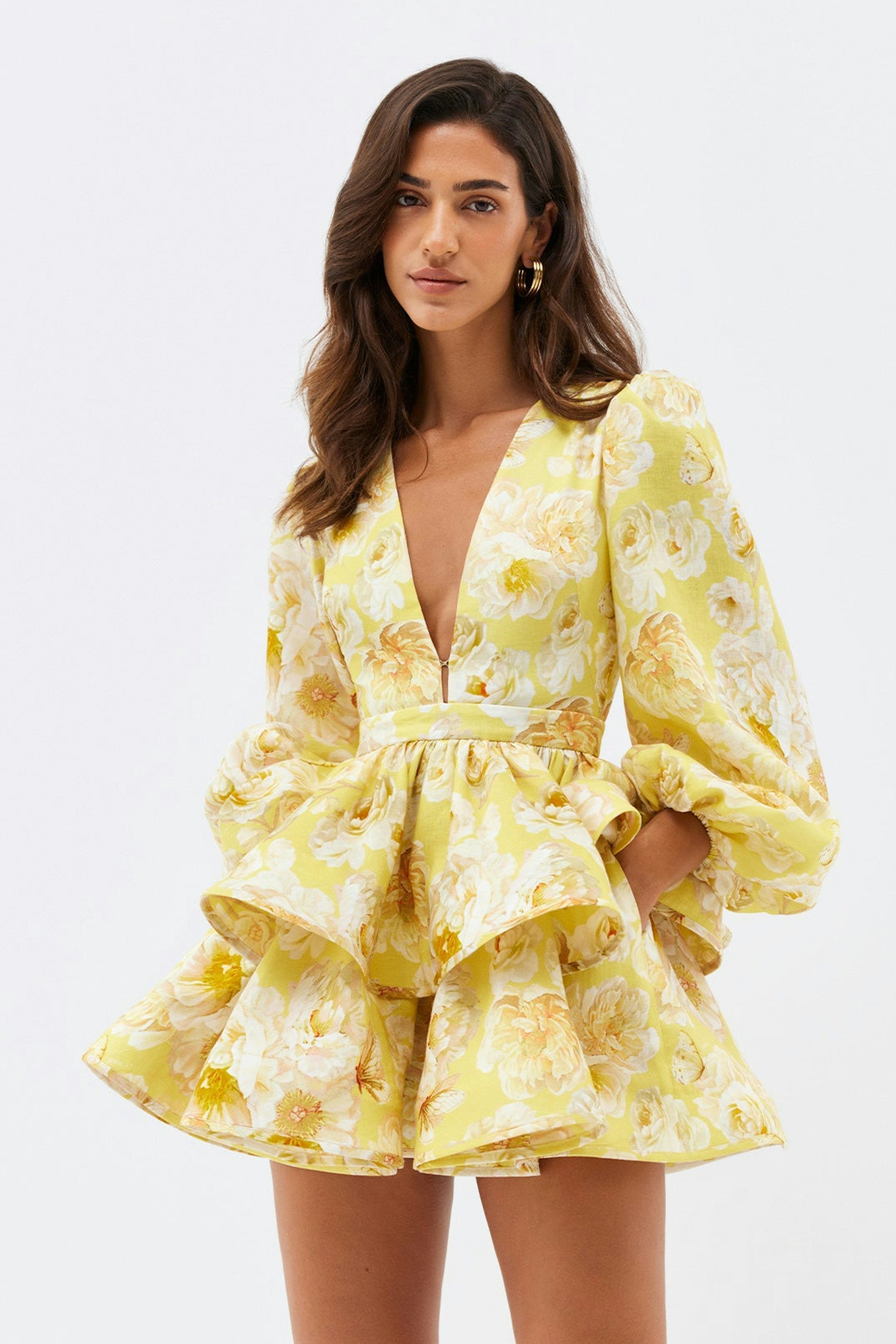 GR | Floral ruffled dress