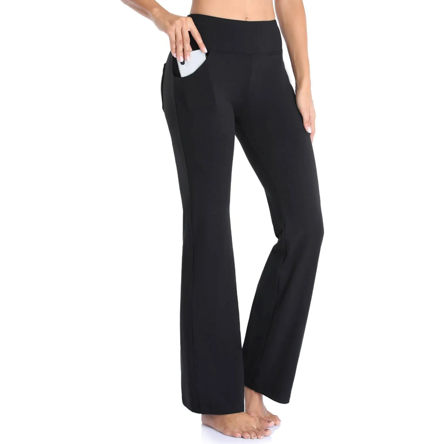 GR | Sporty flared trousers with high waist