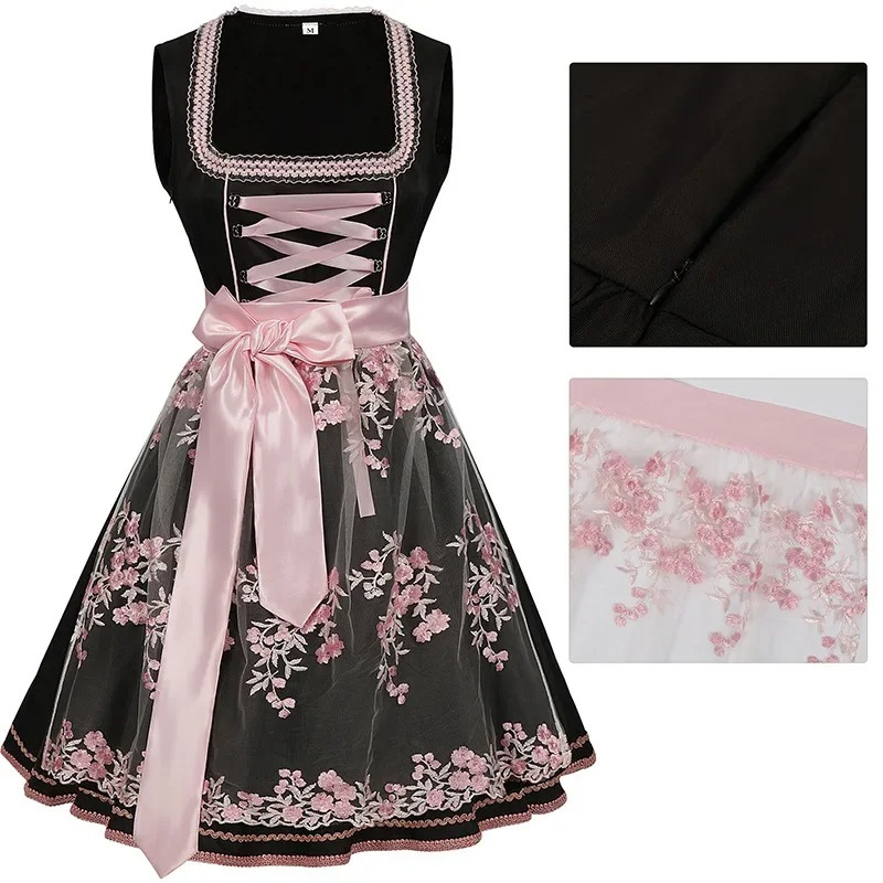 GR | Damen Traditionelles Kleid mit Blumenstickerei