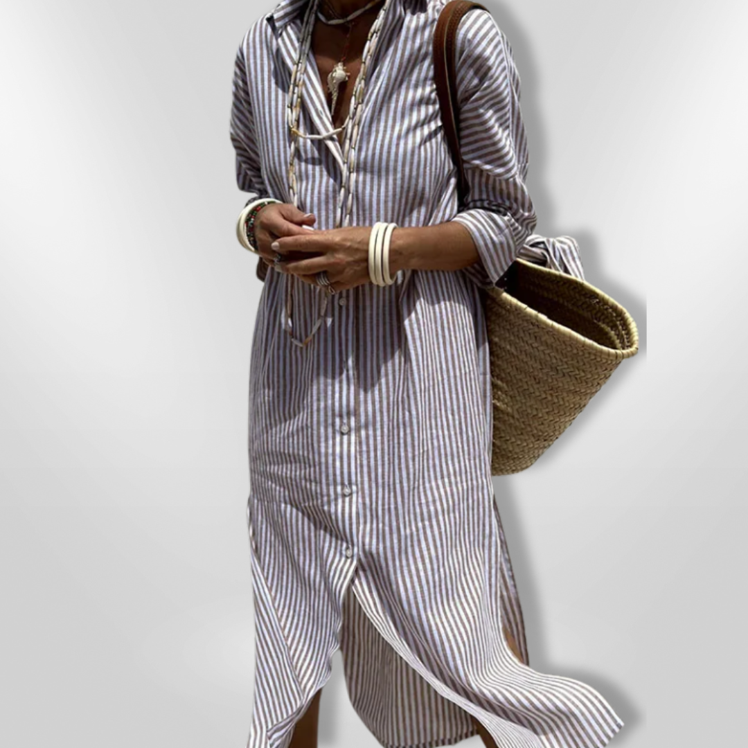 GR | Striped shirt dress