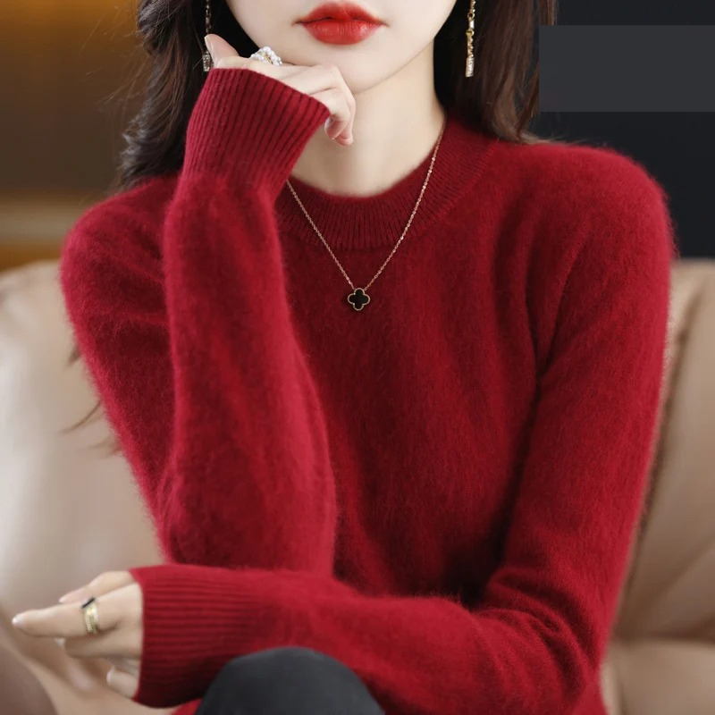 GR | Women's Cashmere Sweater, Luxurious Round Neck, Soft & Fashionable