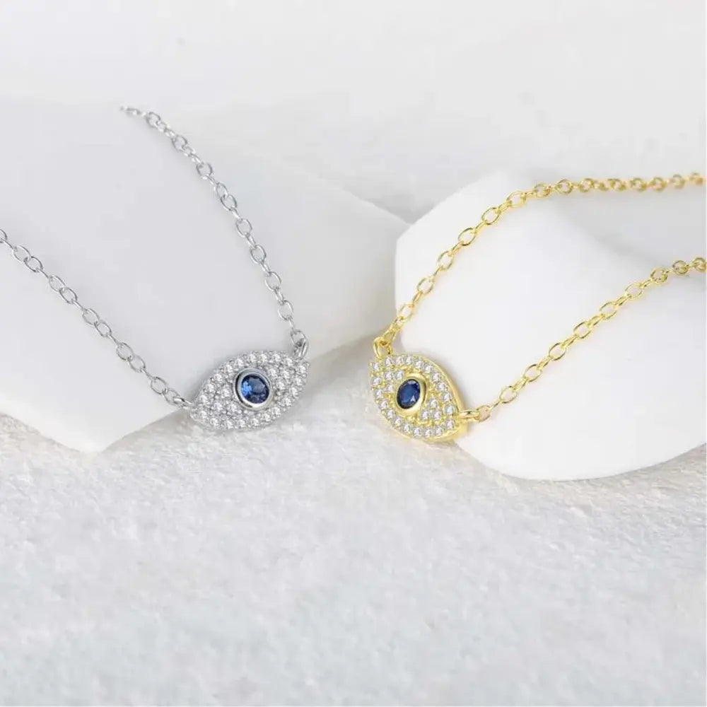 GR | Sterling Silver Diamond Protective Pendant for Women