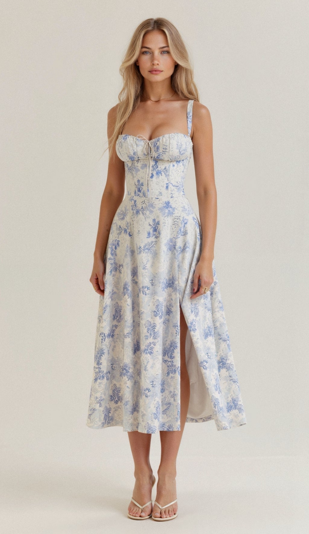 GR | Blumen Kleid für Frauen Midi