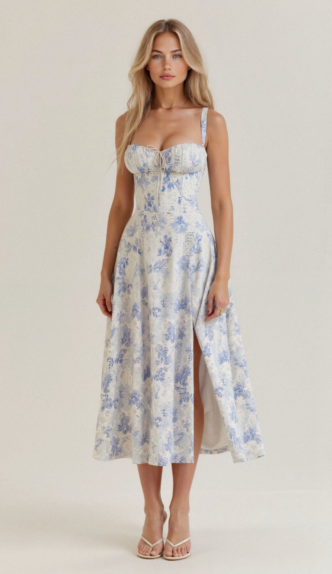 GR | Blumen Kleid für Frauen Midi
