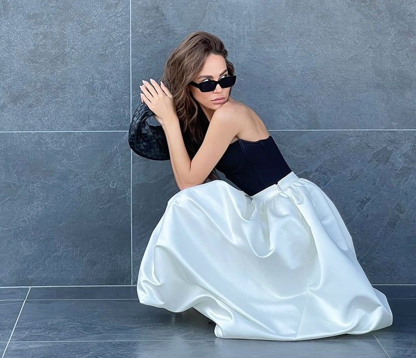 GR | Long Spring Skirts Pleated
